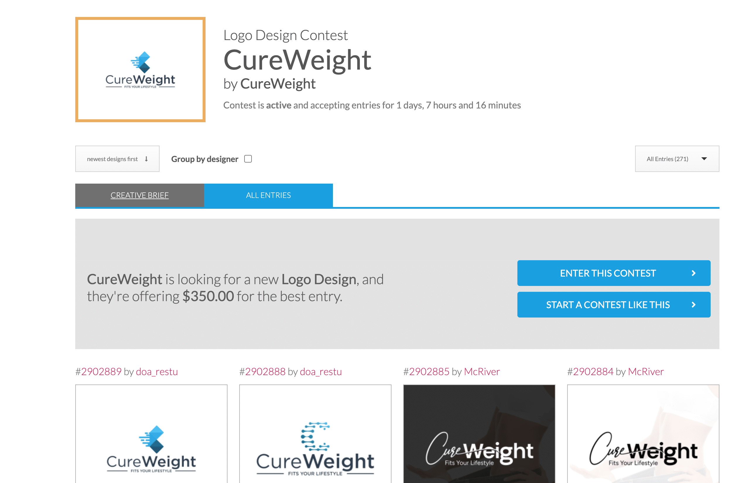 *New* Logo Design Needed For: CureWeight