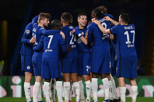 Chelsea football team today in a huddle