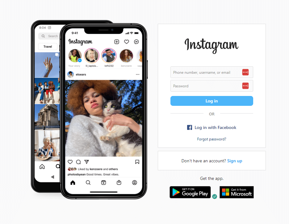 Instagram homescreen image