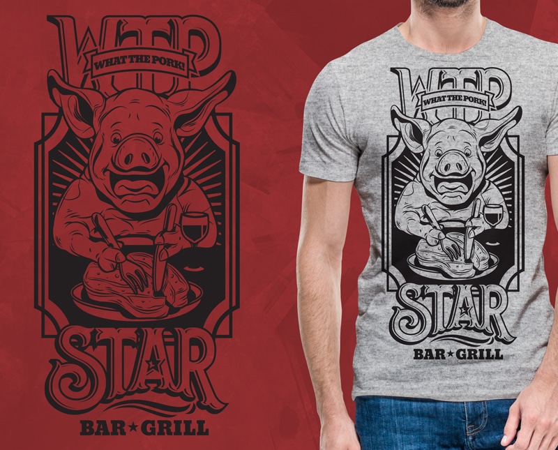 Featured Design Contest: Star Bar Grill Branson – T-Shirt Design For A Restaurant