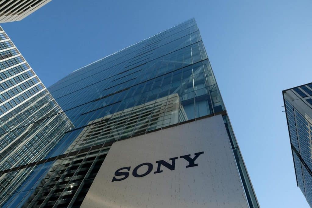 Sony logo on a building 