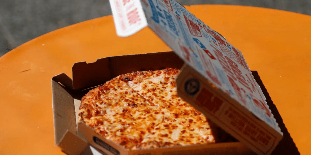 Domino's pizza in box