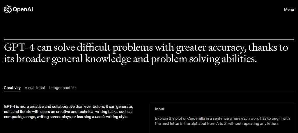 Open ai, page
