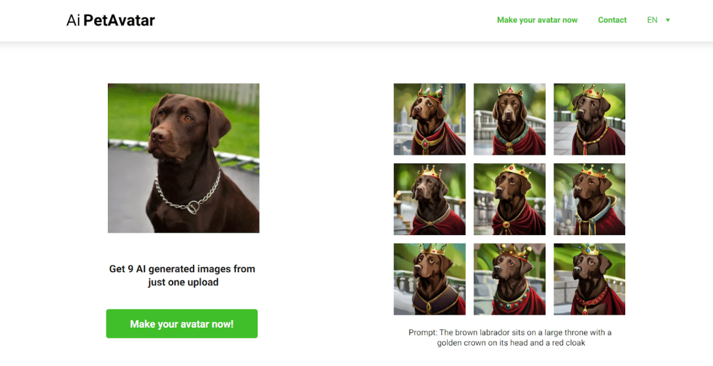 a website screenshot