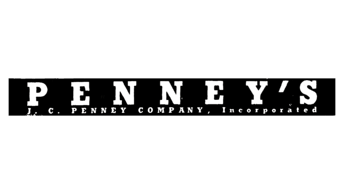 black and white penney's logo