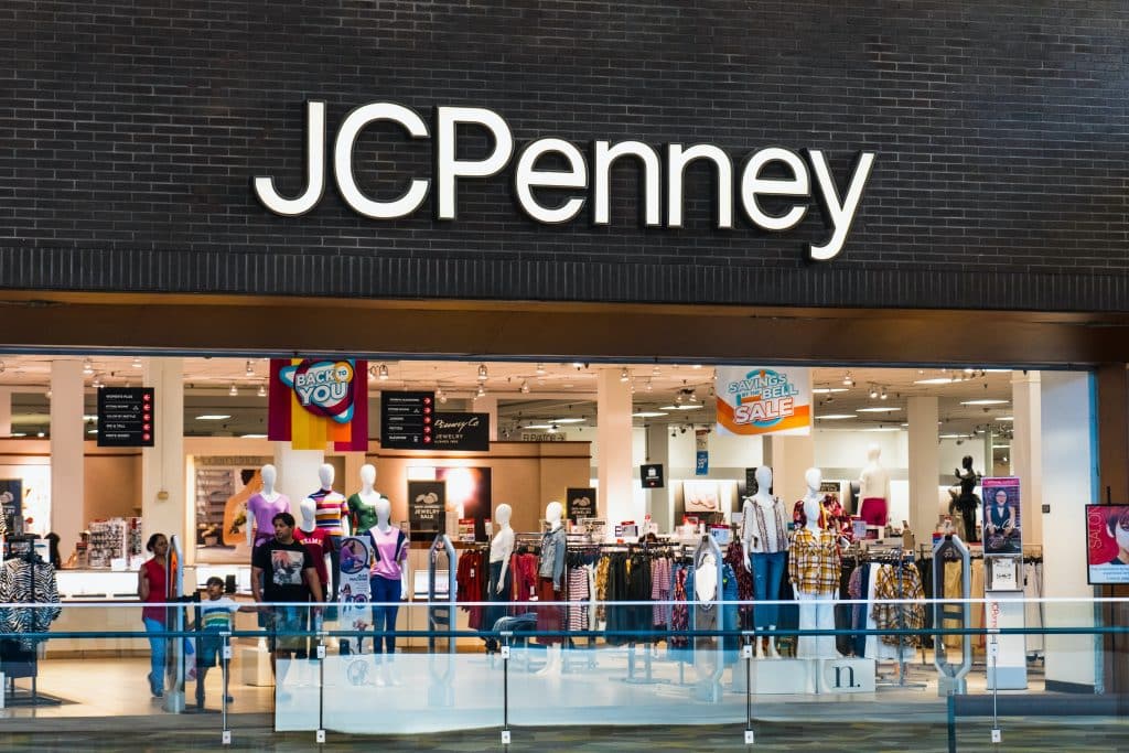 jcpenny logo on a store in the mall