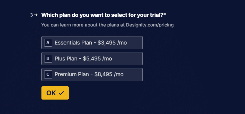 designity website screenshot