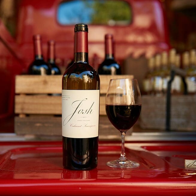 wine bottle on table