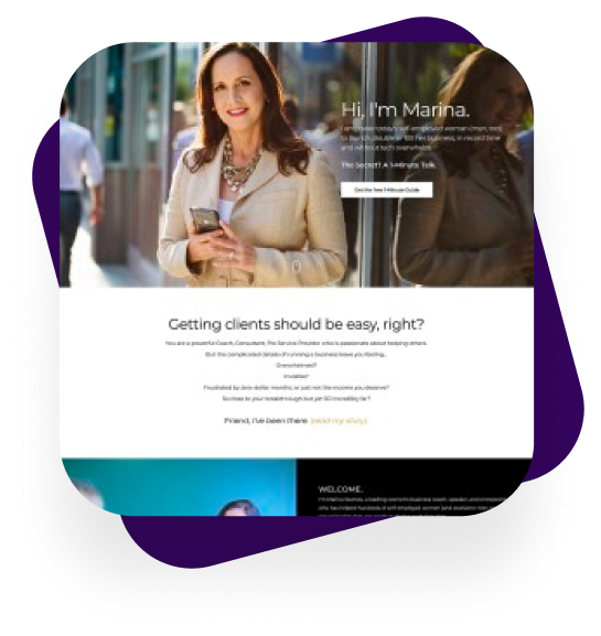 Website and landing page design created by a Hatchwise creative
