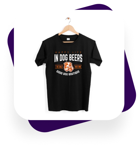 T-shirt and apparel example created by a Hatchwise creative