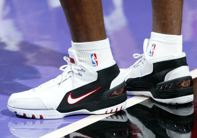LeBron James logo on a pair of sneakers