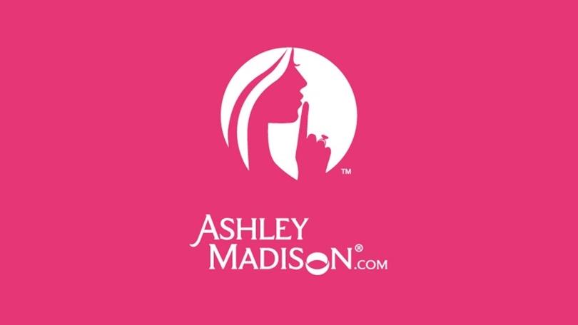 Ashley Madison logo in pink and white