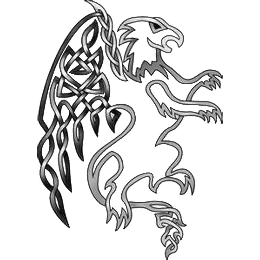 Black and white griffin