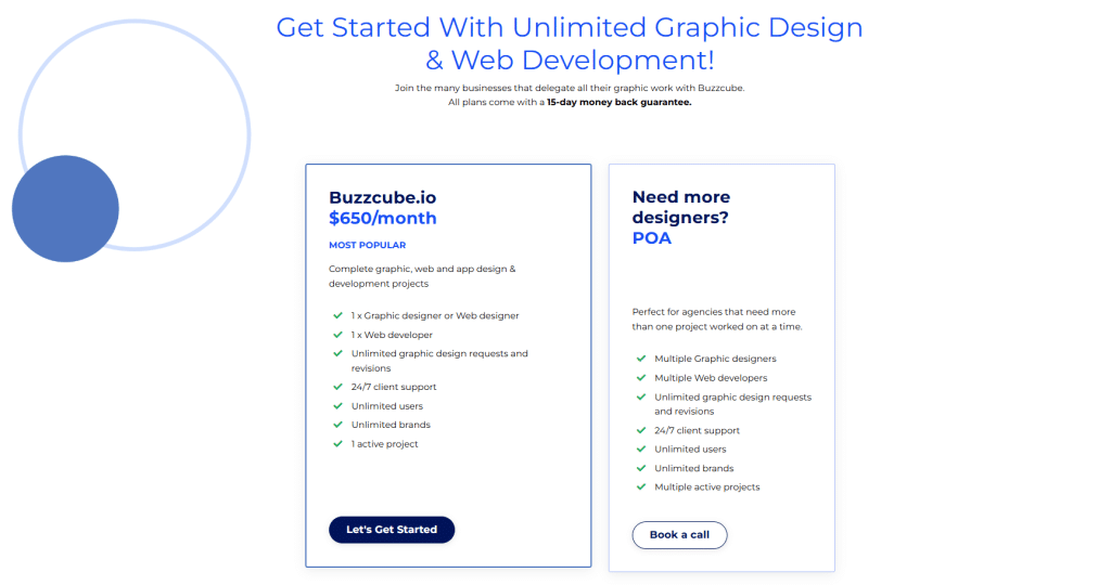 BuzzCube pricing